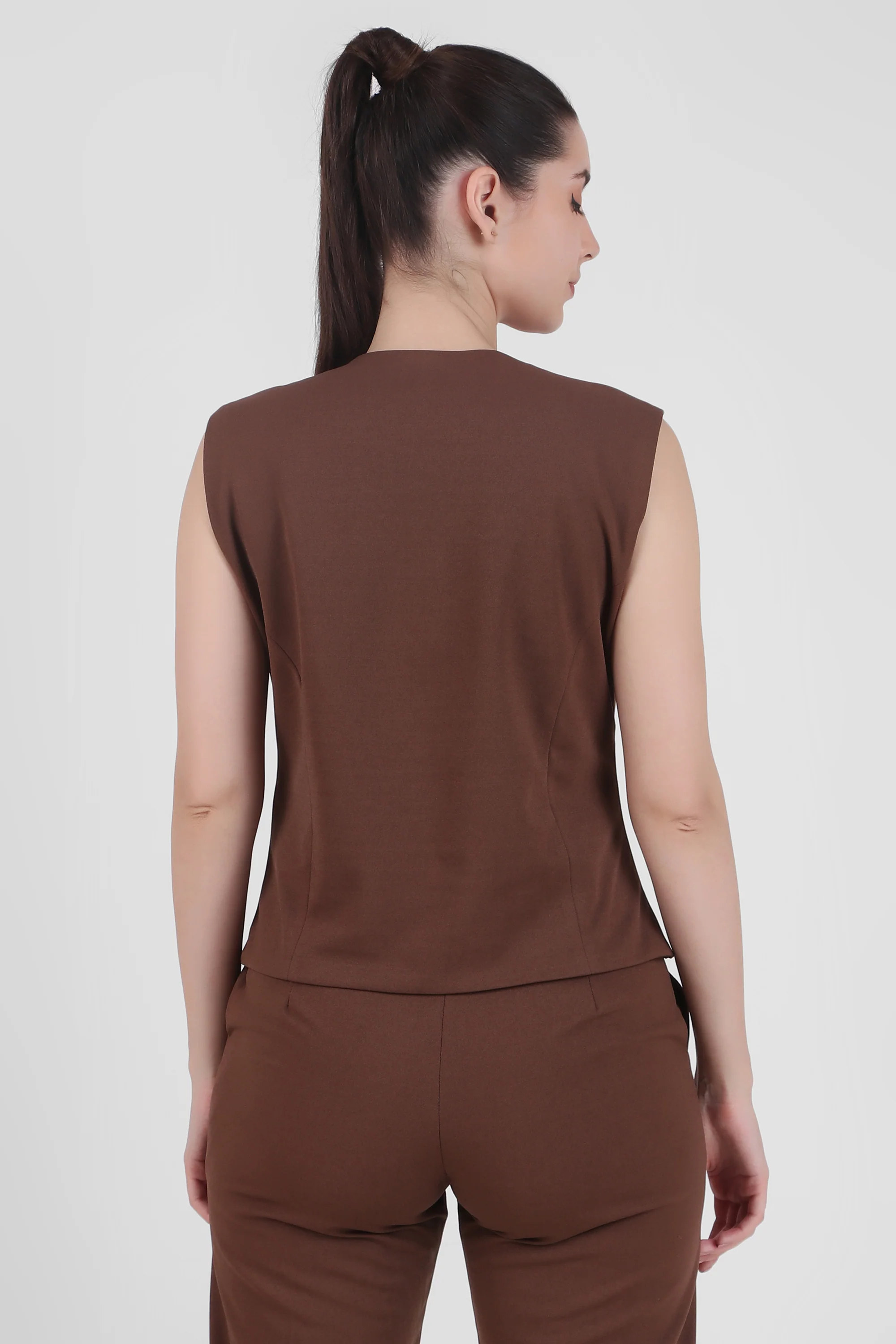 Power 3-Piece Suit Set – Brown (Blazer, Waistcoat & Trousers) - Image 8