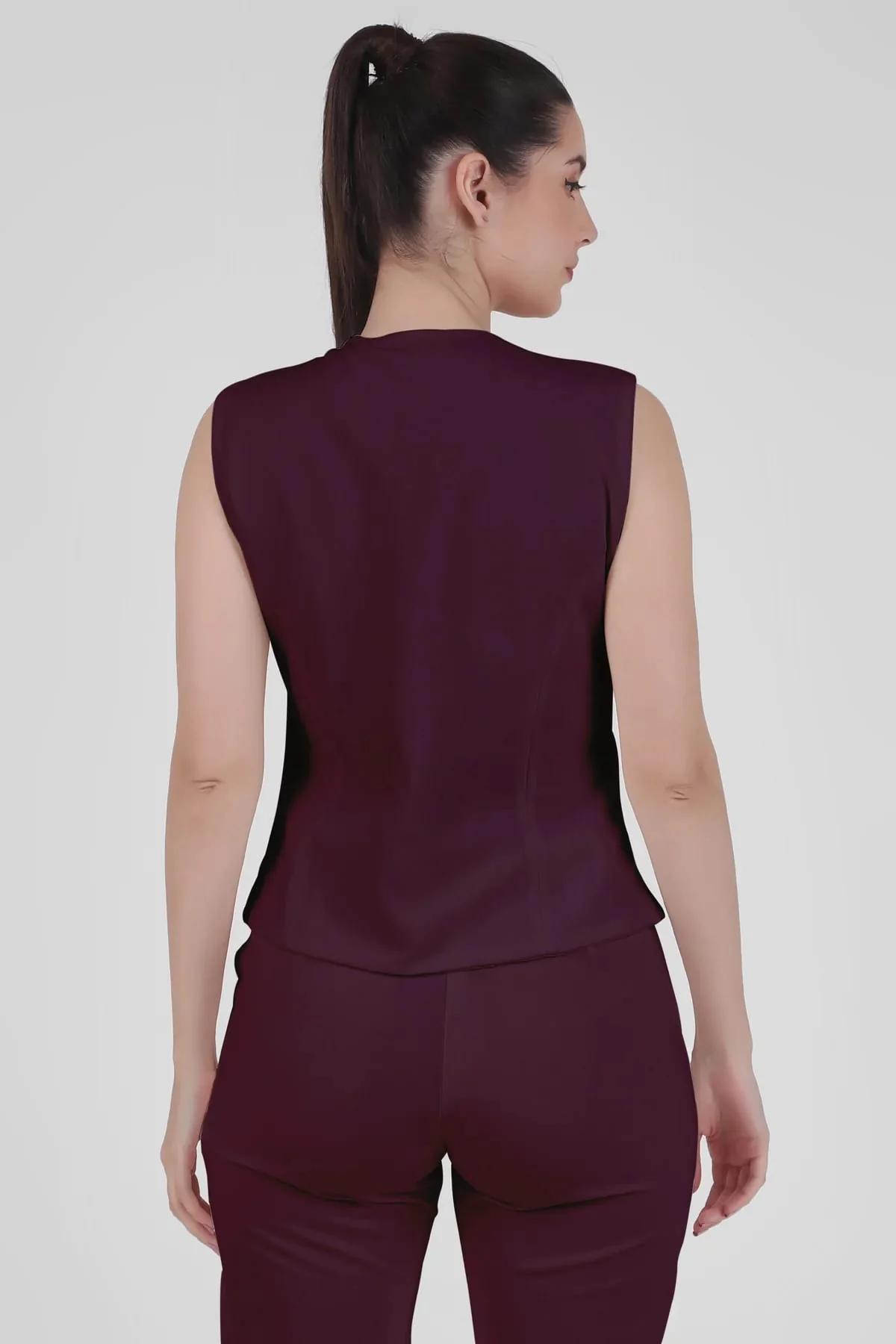Power 3-Piece Suit Set – Plum (Blazer, Waistcoat & Trousers) - Image 5
