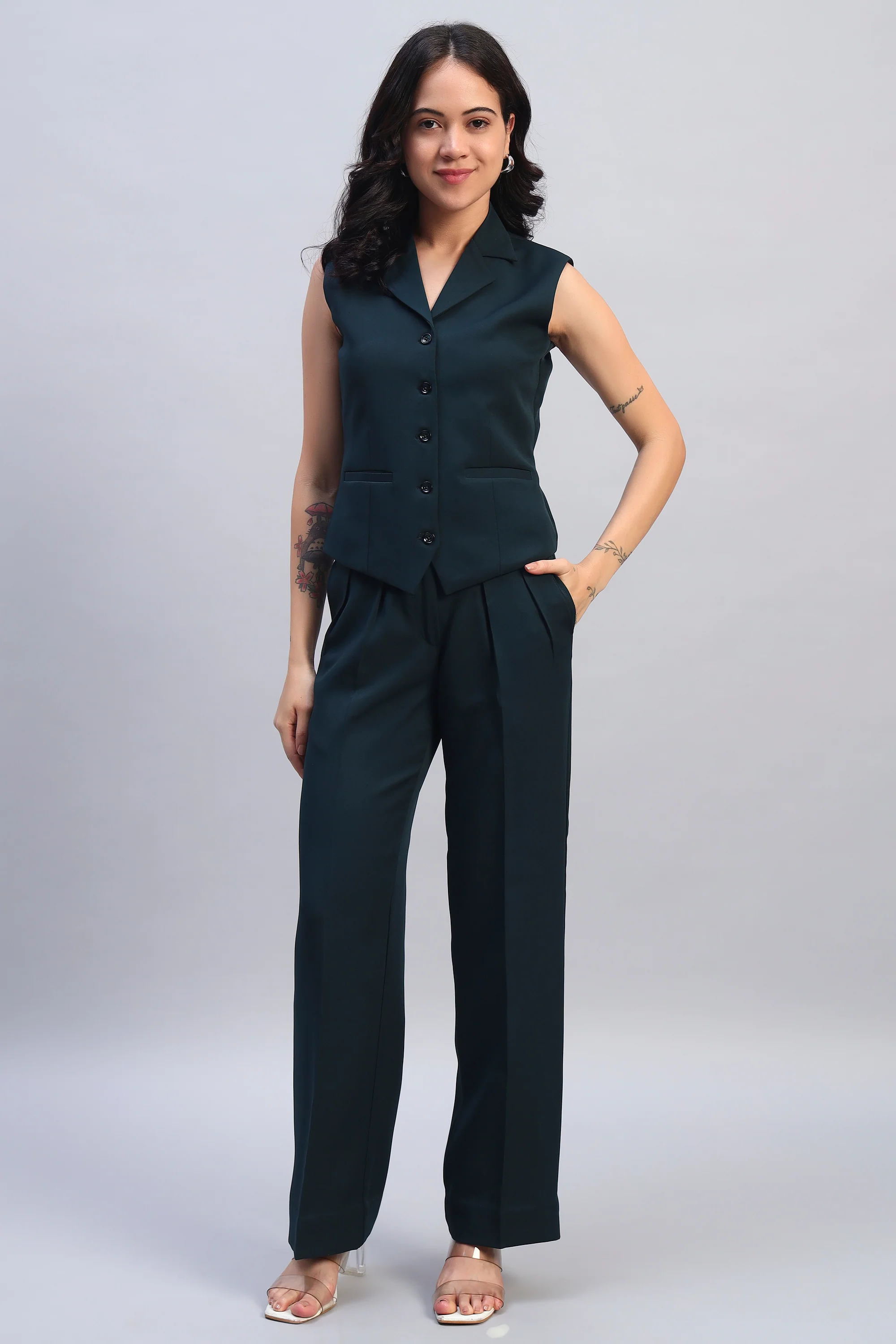 Power Pair Co-ord Set – Peacock Green - Image 4