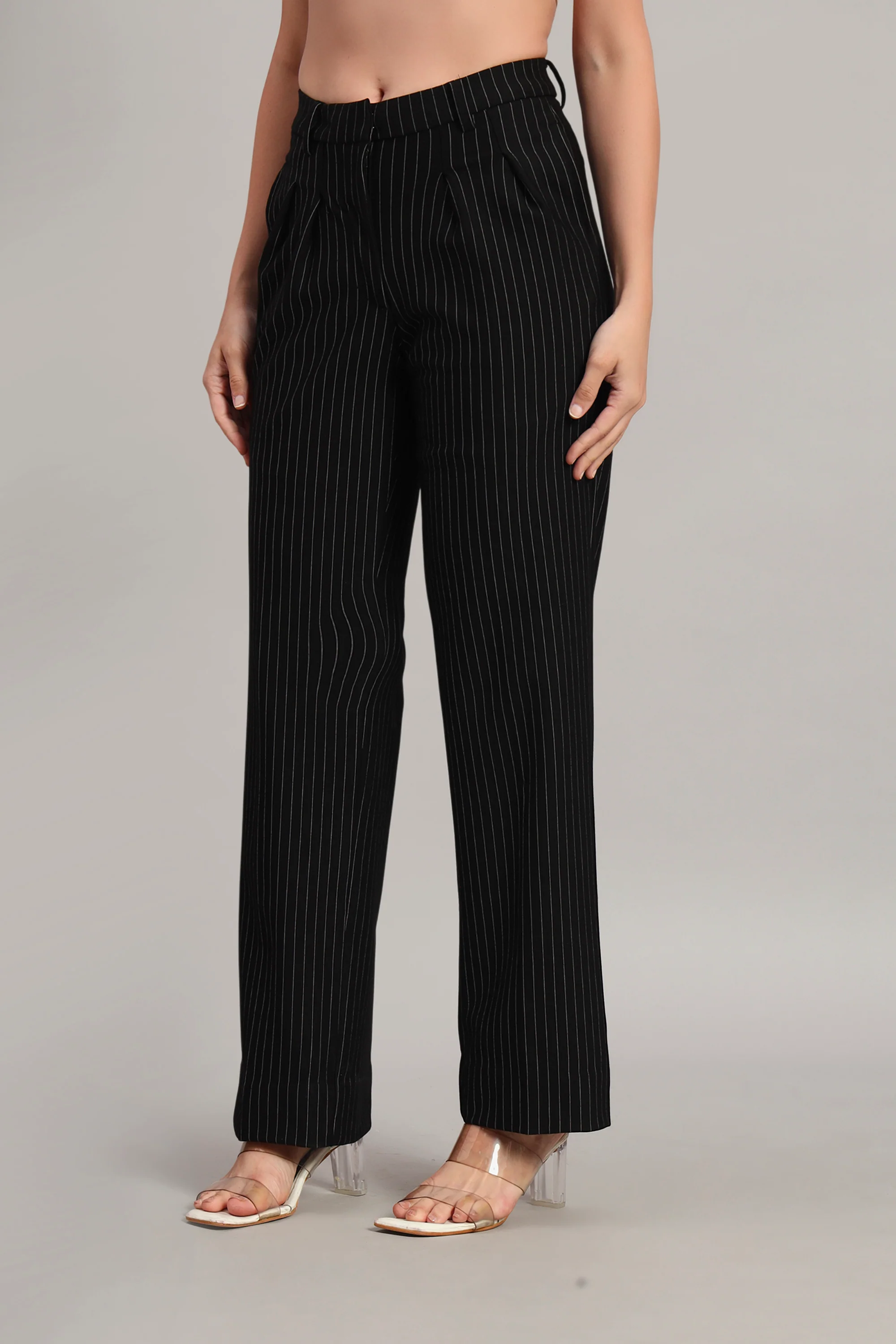 Power Pair Co-ord Set – Pinstripe Black - Image 7