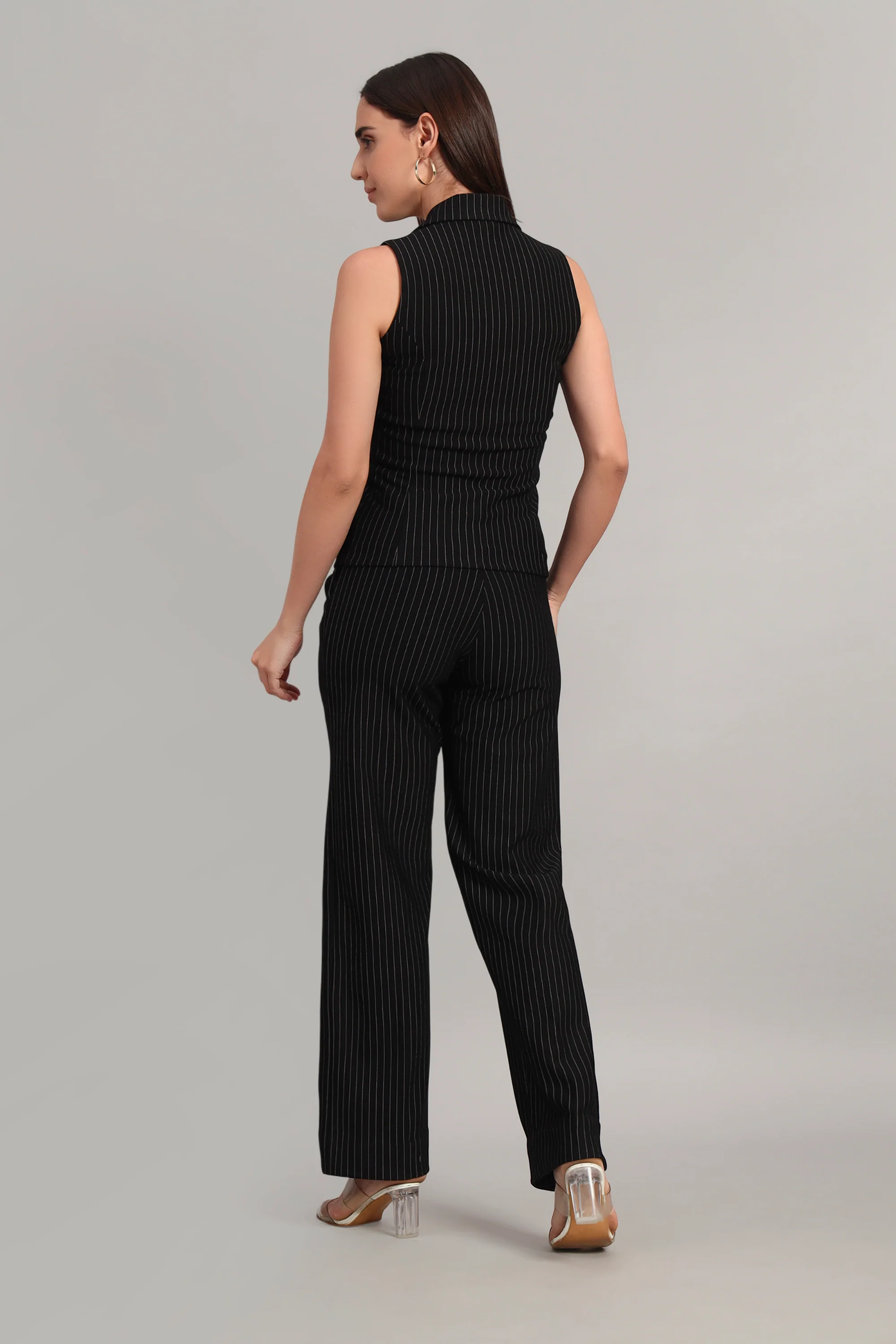 Power Pair Co-ord Set – Pinstripe Black - Image 8