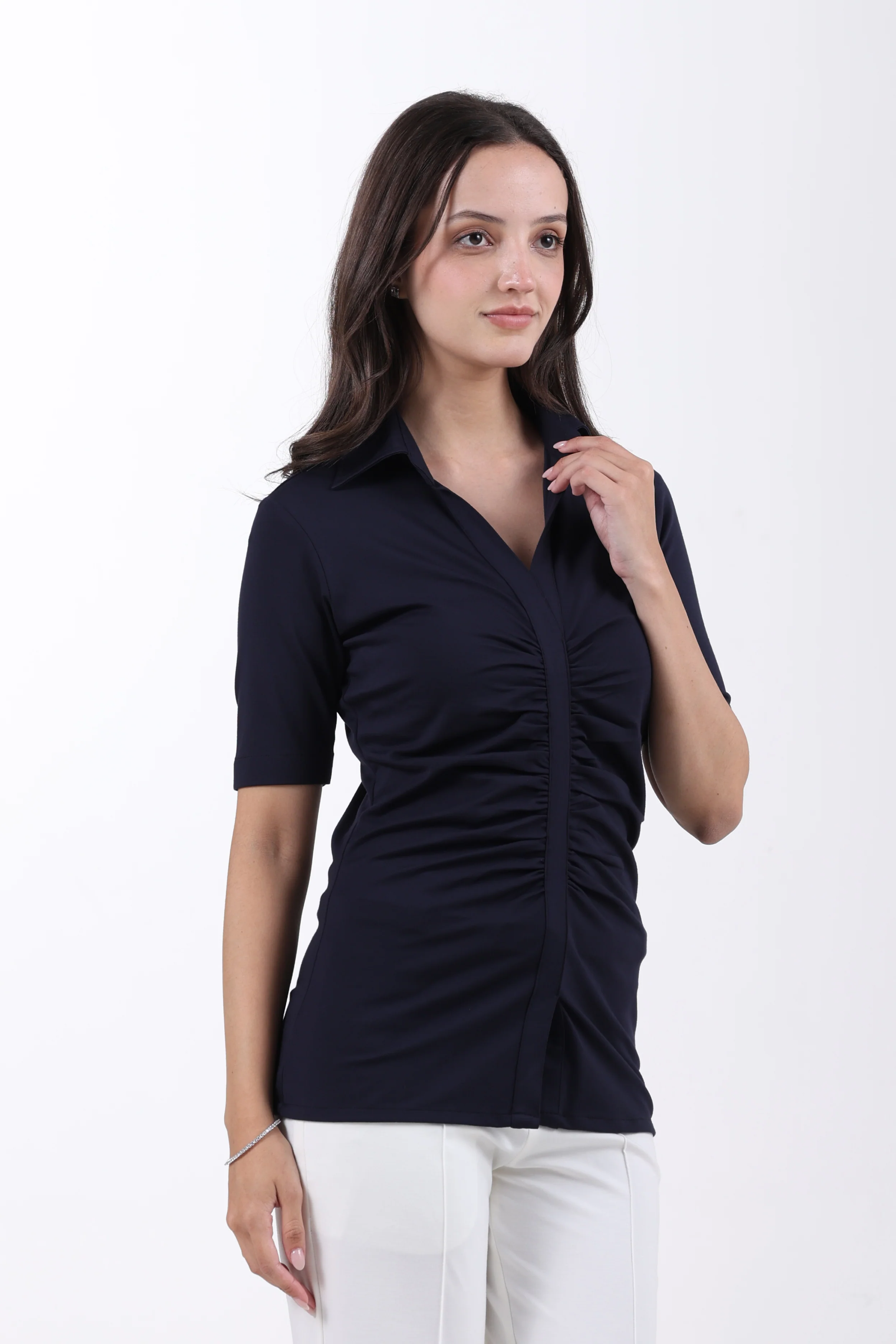 Sculpt Line Top – Navy Blue - Image 3