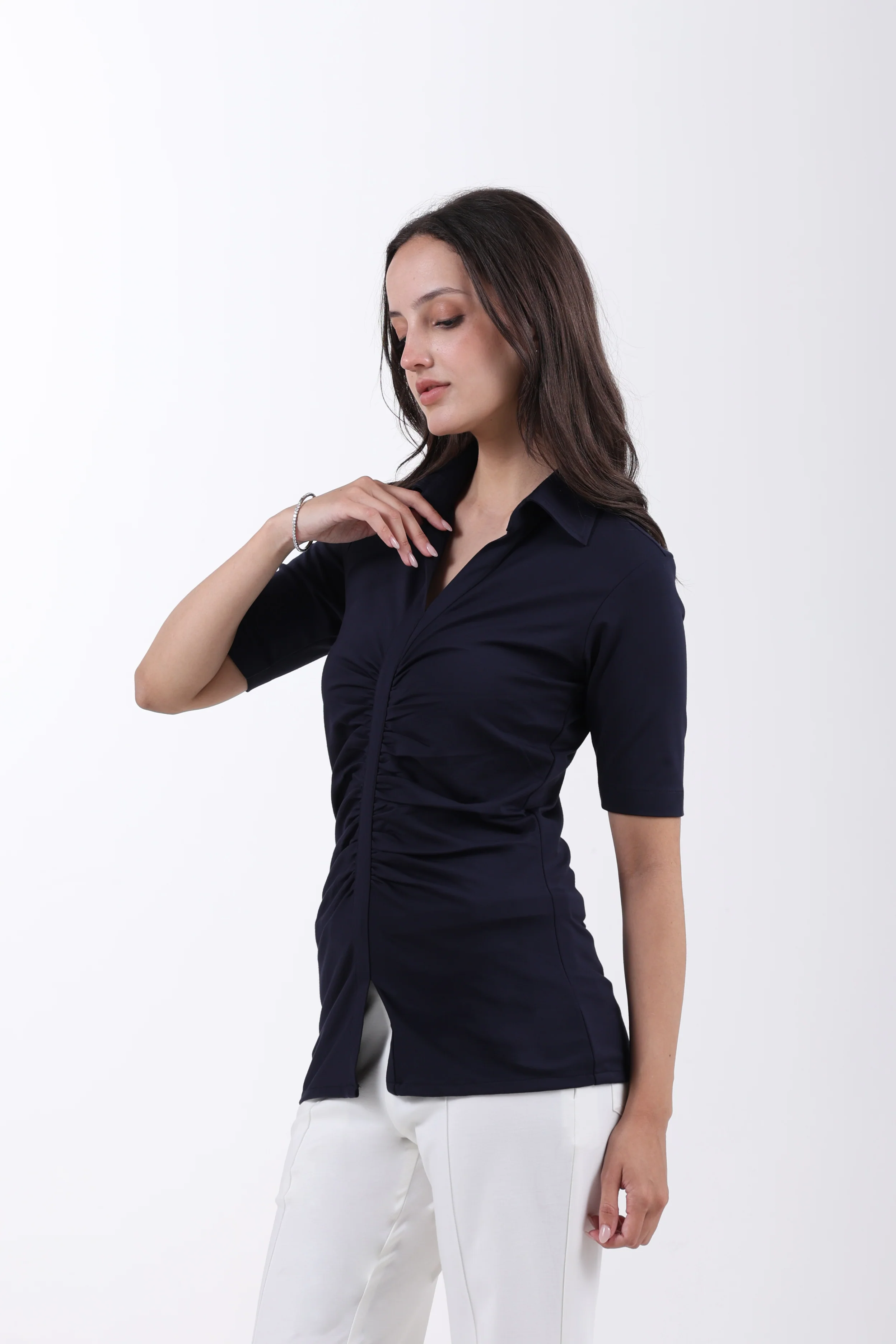 Sculpt Line Top – Navy Blue - Image 7