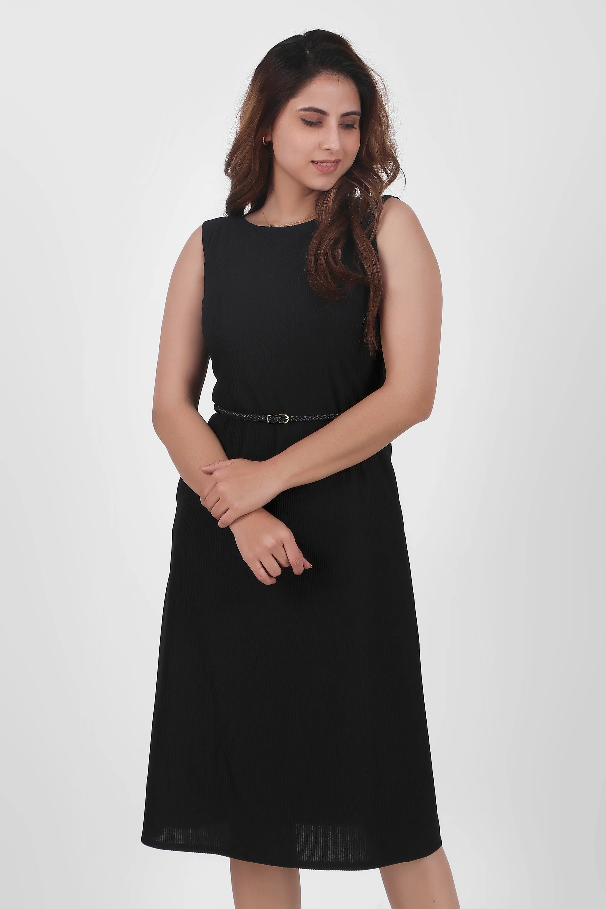Serenity Formal Midi Dress – Black - Image 3