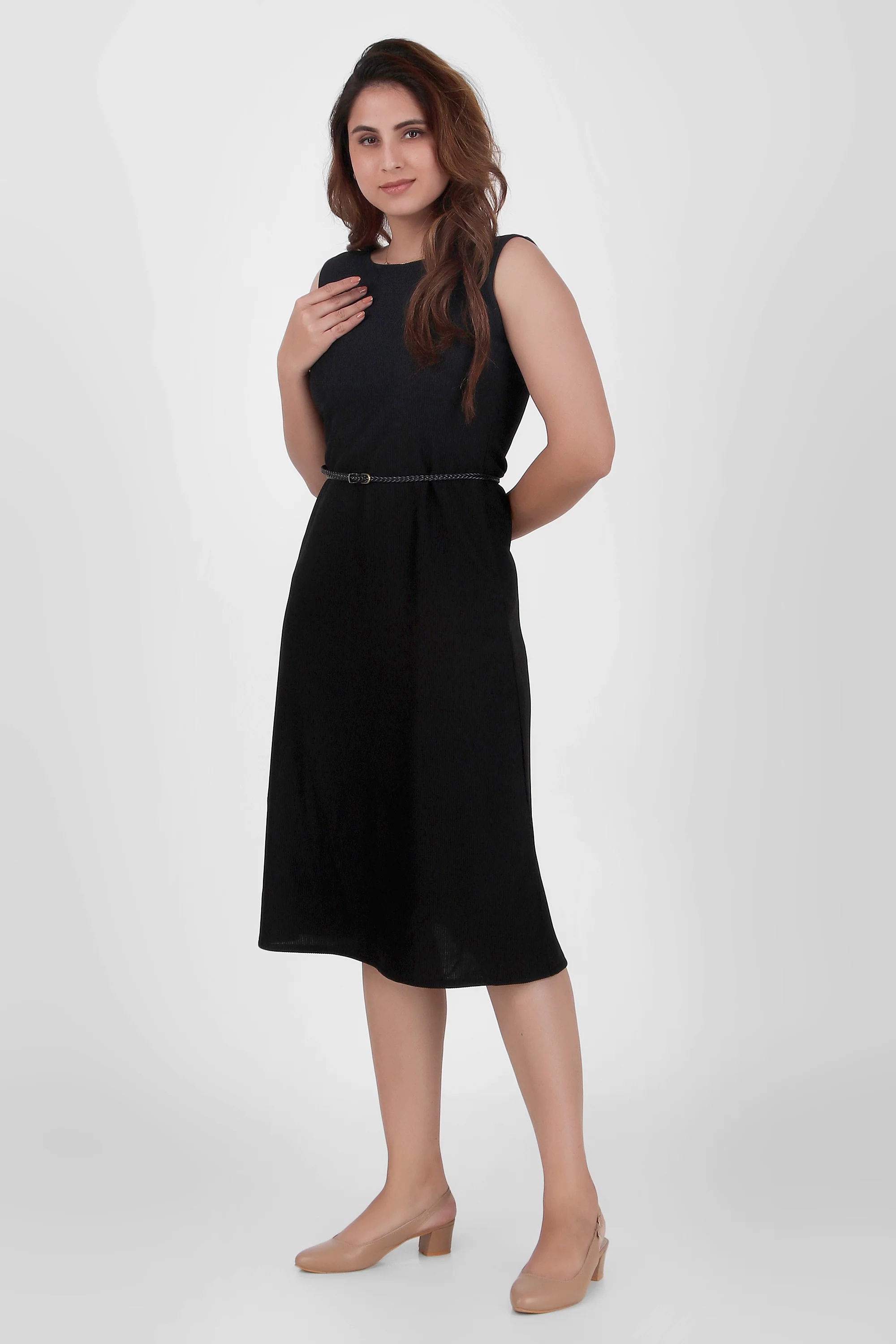 Serenity Formal Midi Dress – Black - Image 5