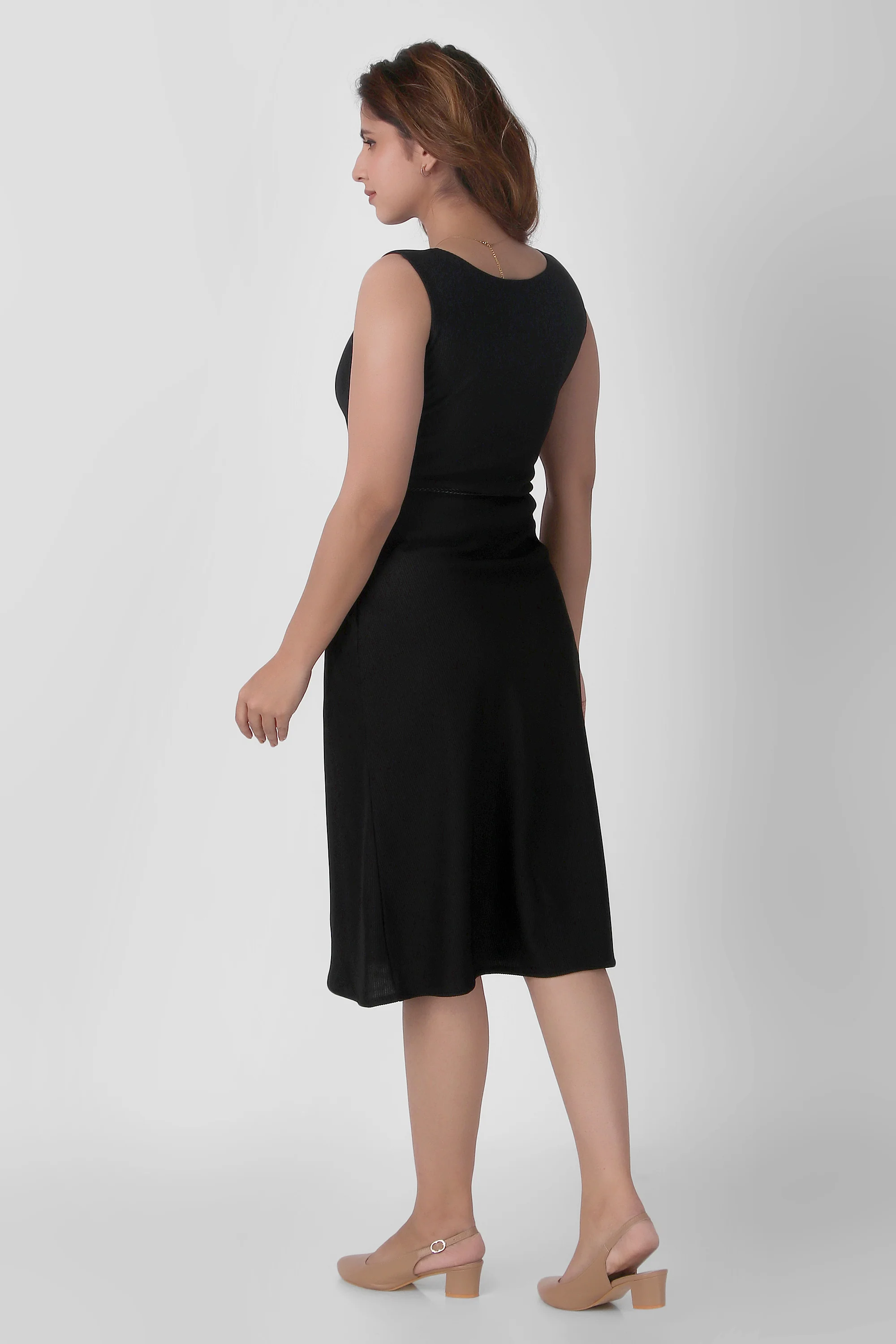 Serenity Formal Midi Dress – Black - Image 7