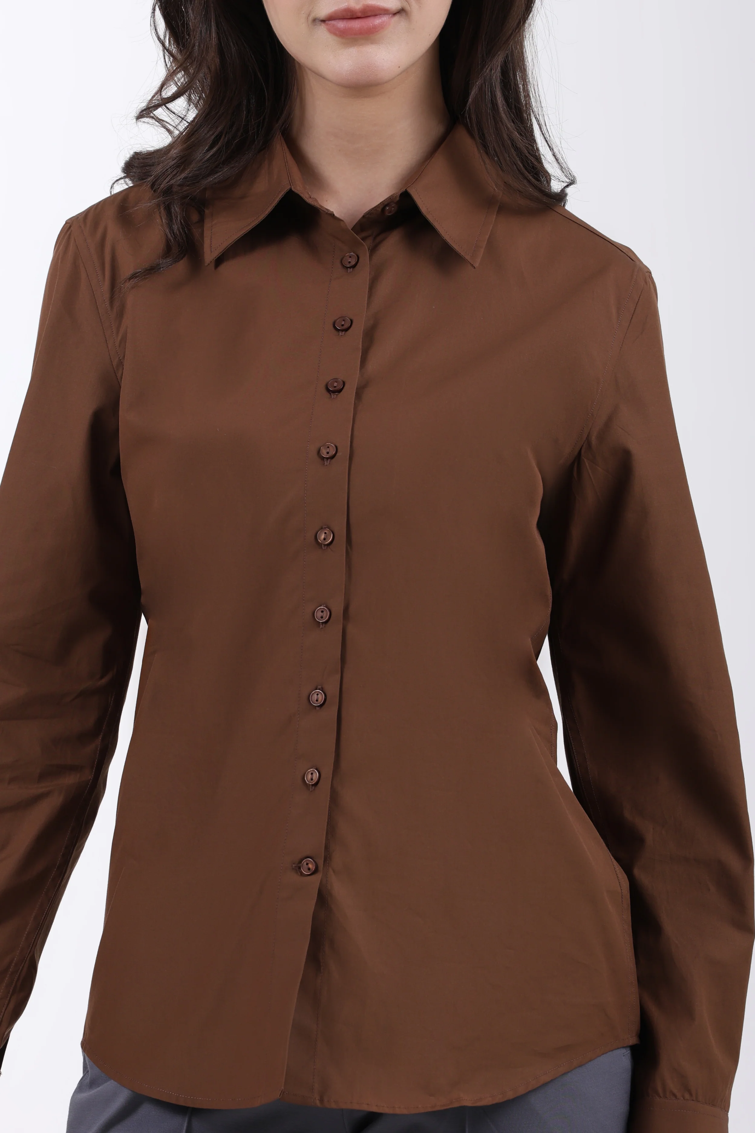 Signature 2-Ply Cotton Regular Fit Shirt – Brown - Image 8