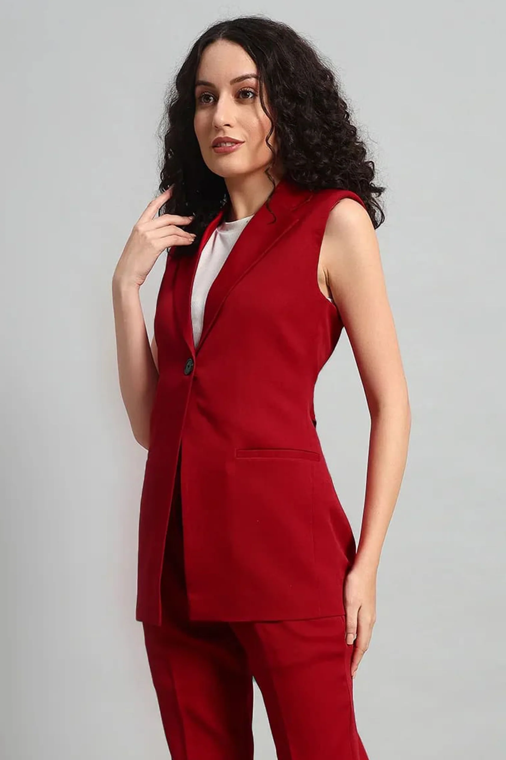Signature Blazer Co-ord Set – Red - Image 2
