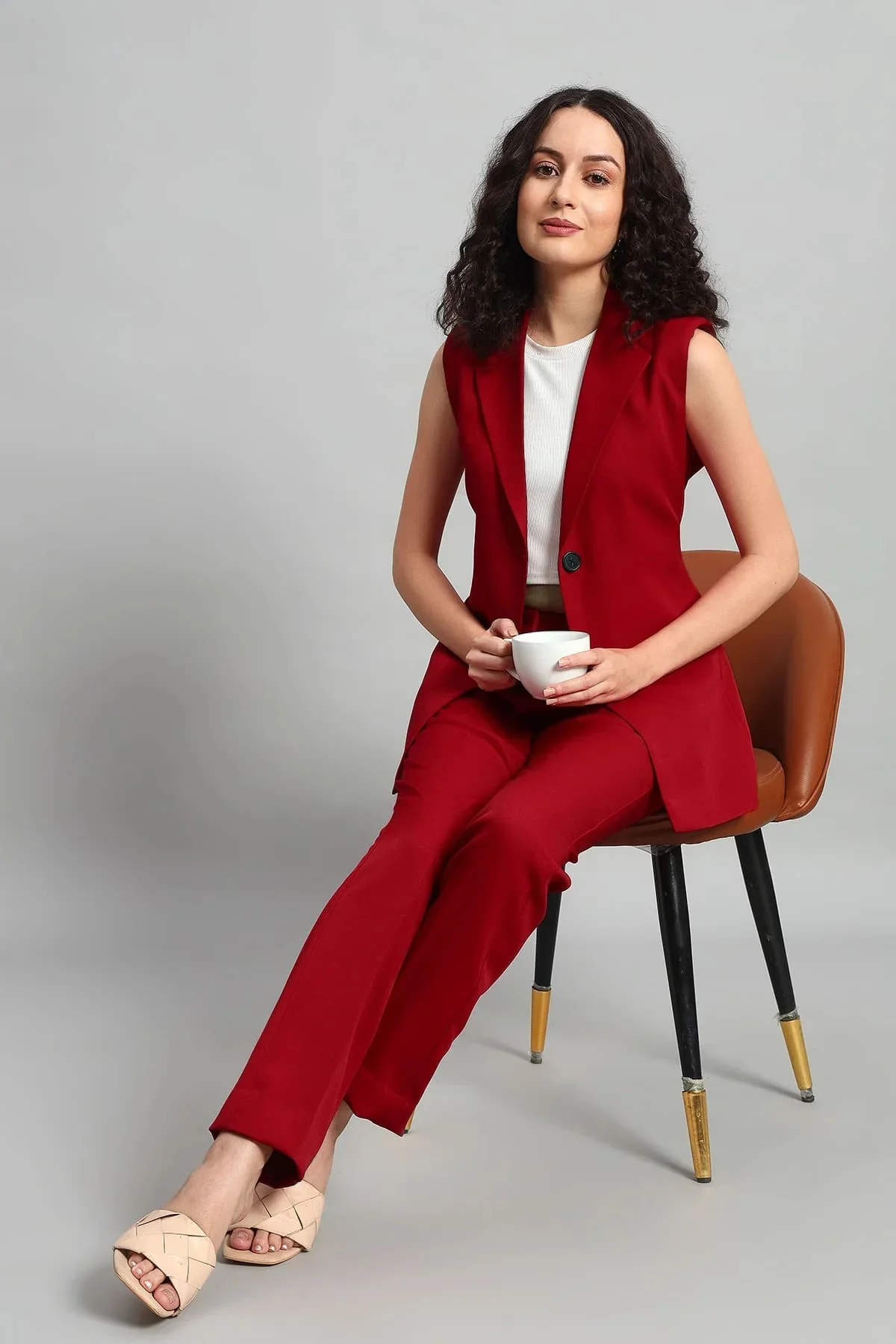 Signature Blazer Co-ord Set – Red - Image 4