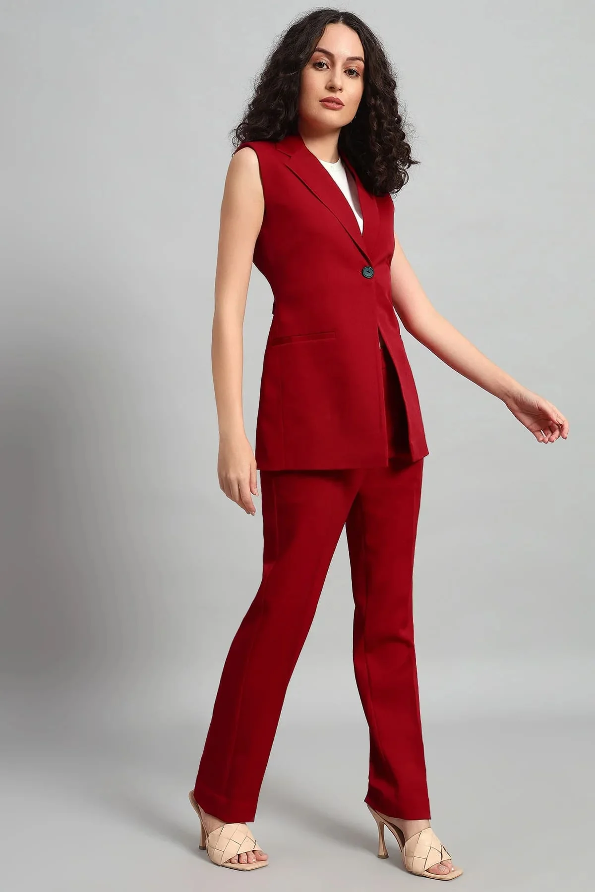 Signature Blazer Co-ord Set – Red - Image 5