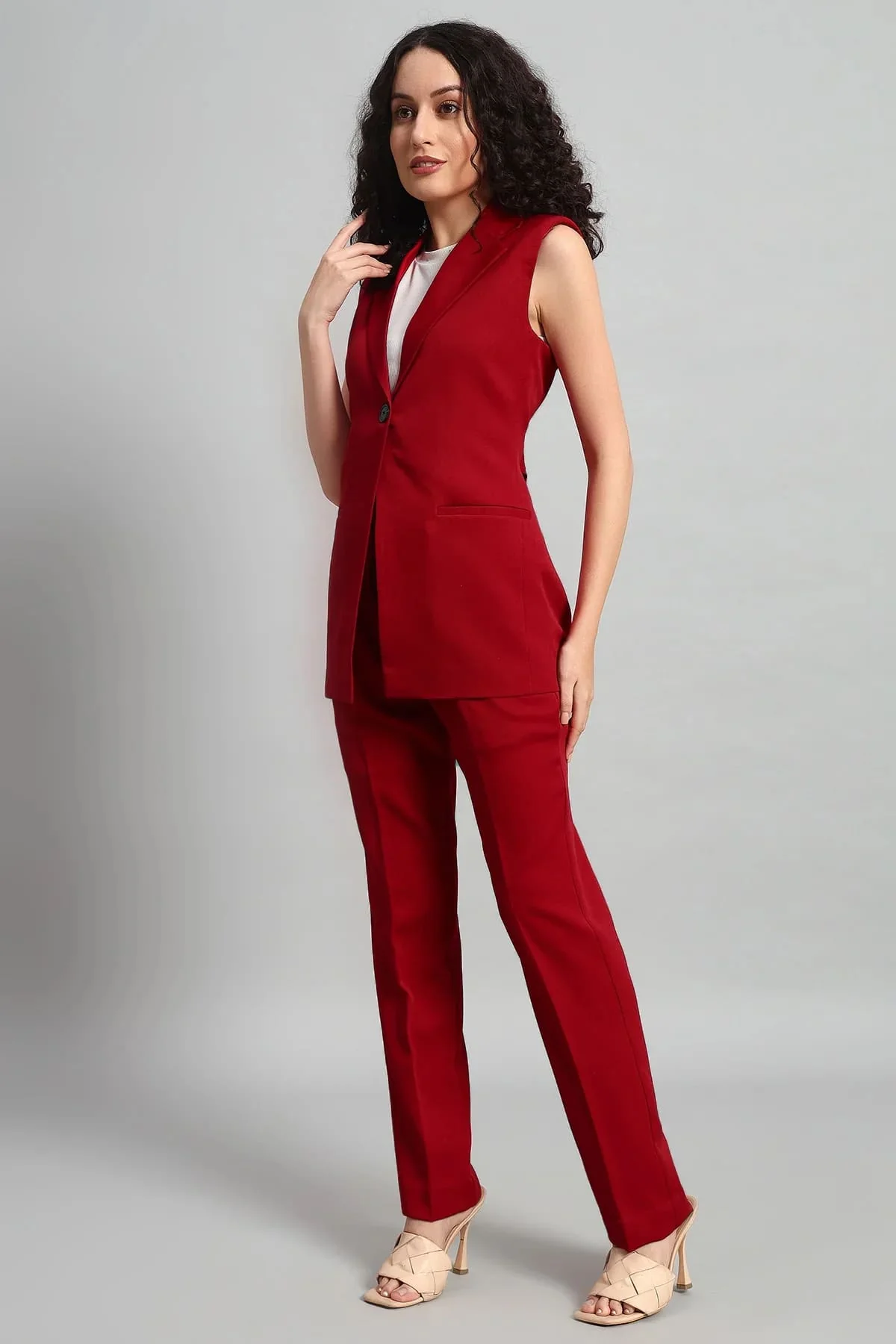 Signature Blazer Co-ord Set – Red - Image 6