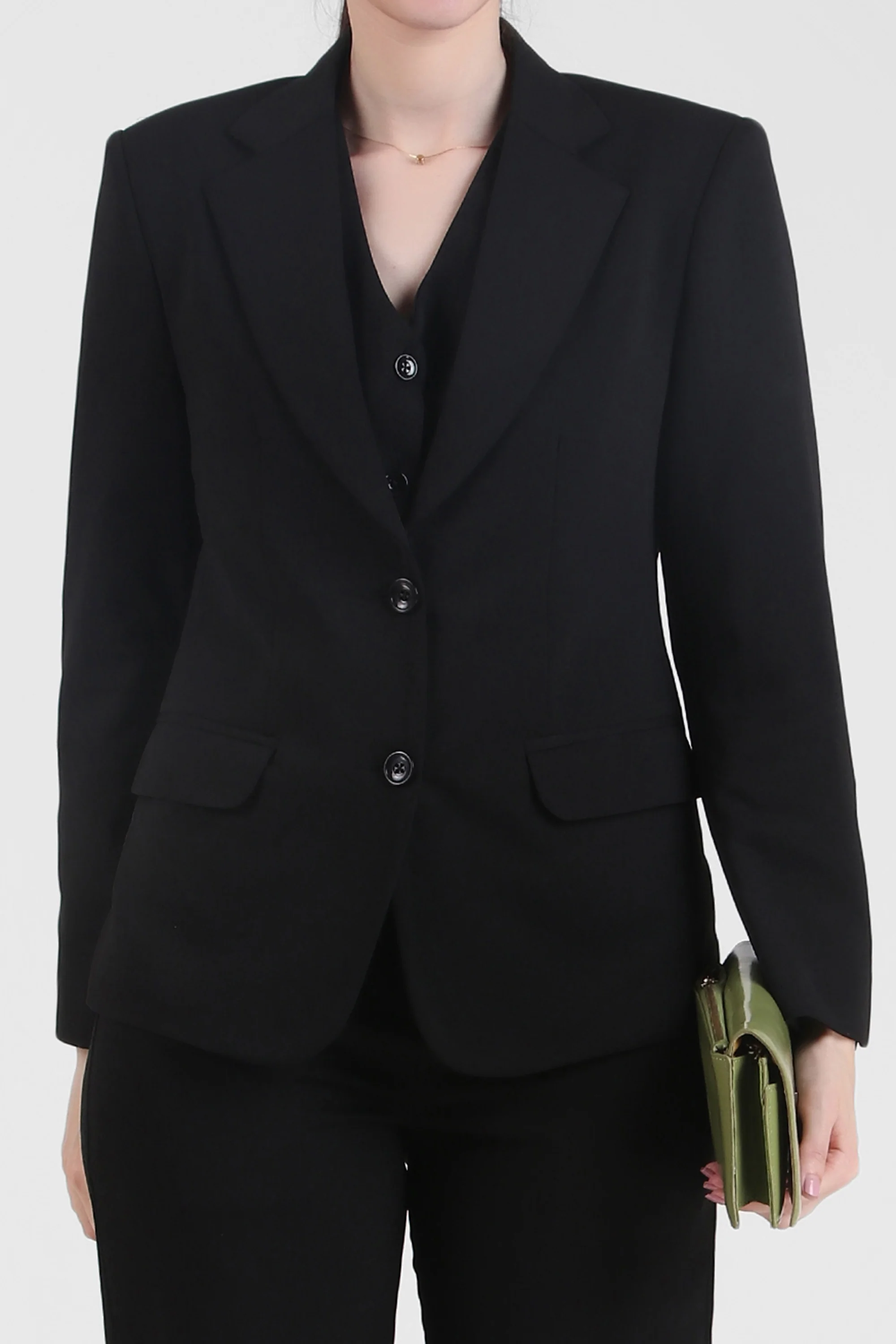 Single Breasted Blazer – Black - Image 2