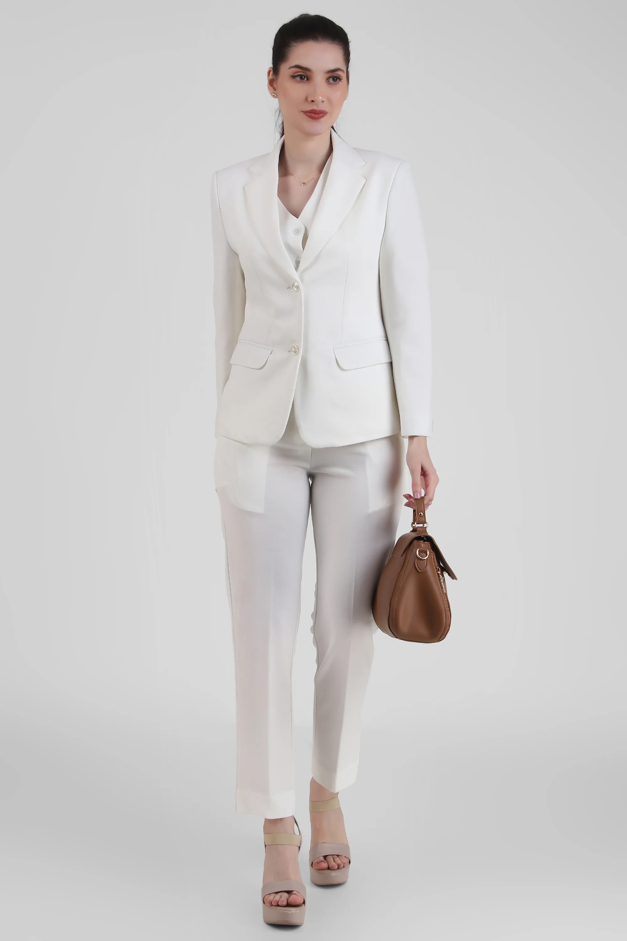 Single Breasted Blazer – Ivory - Image 5