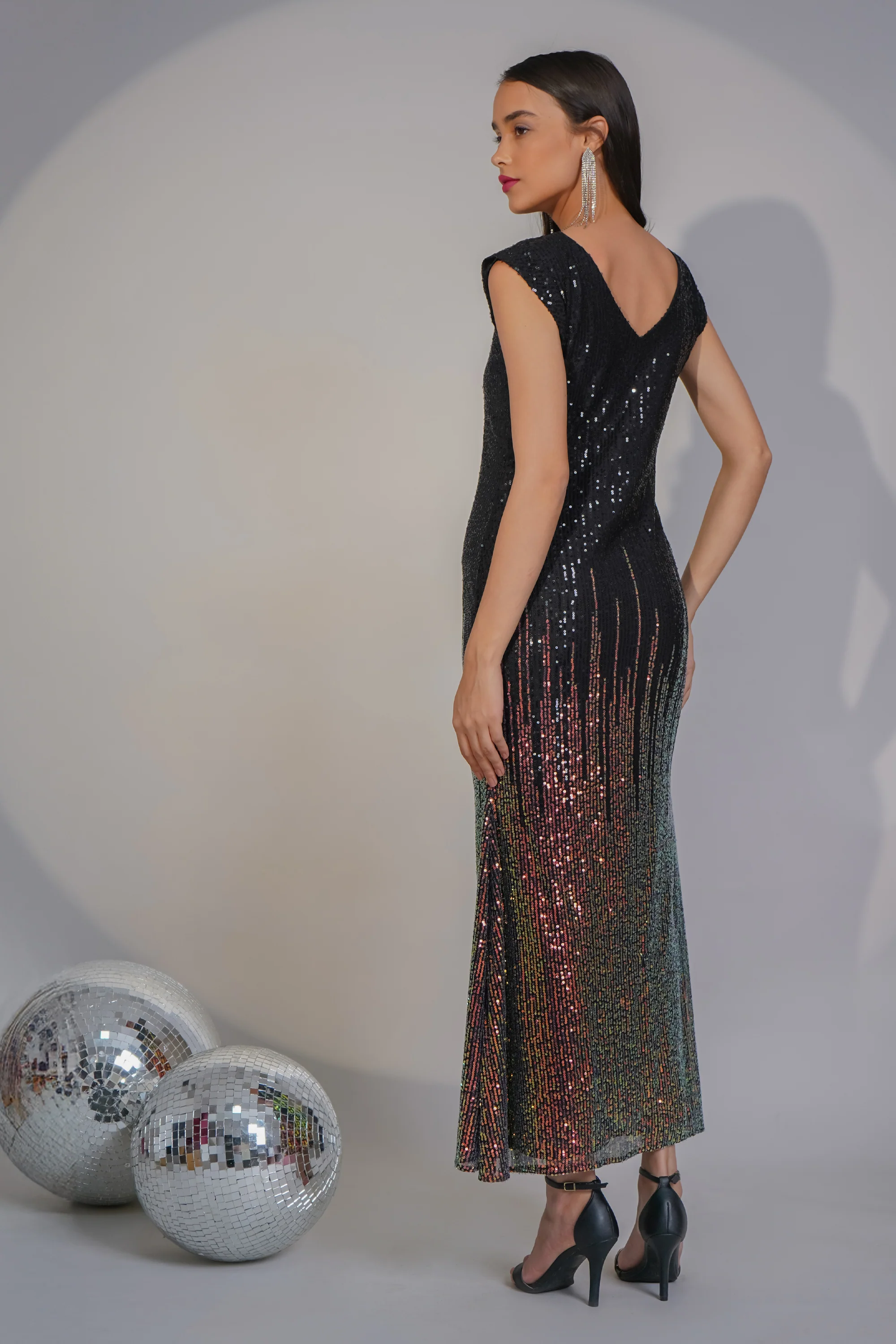 Sitara Sequin Dress – Black - Image 4