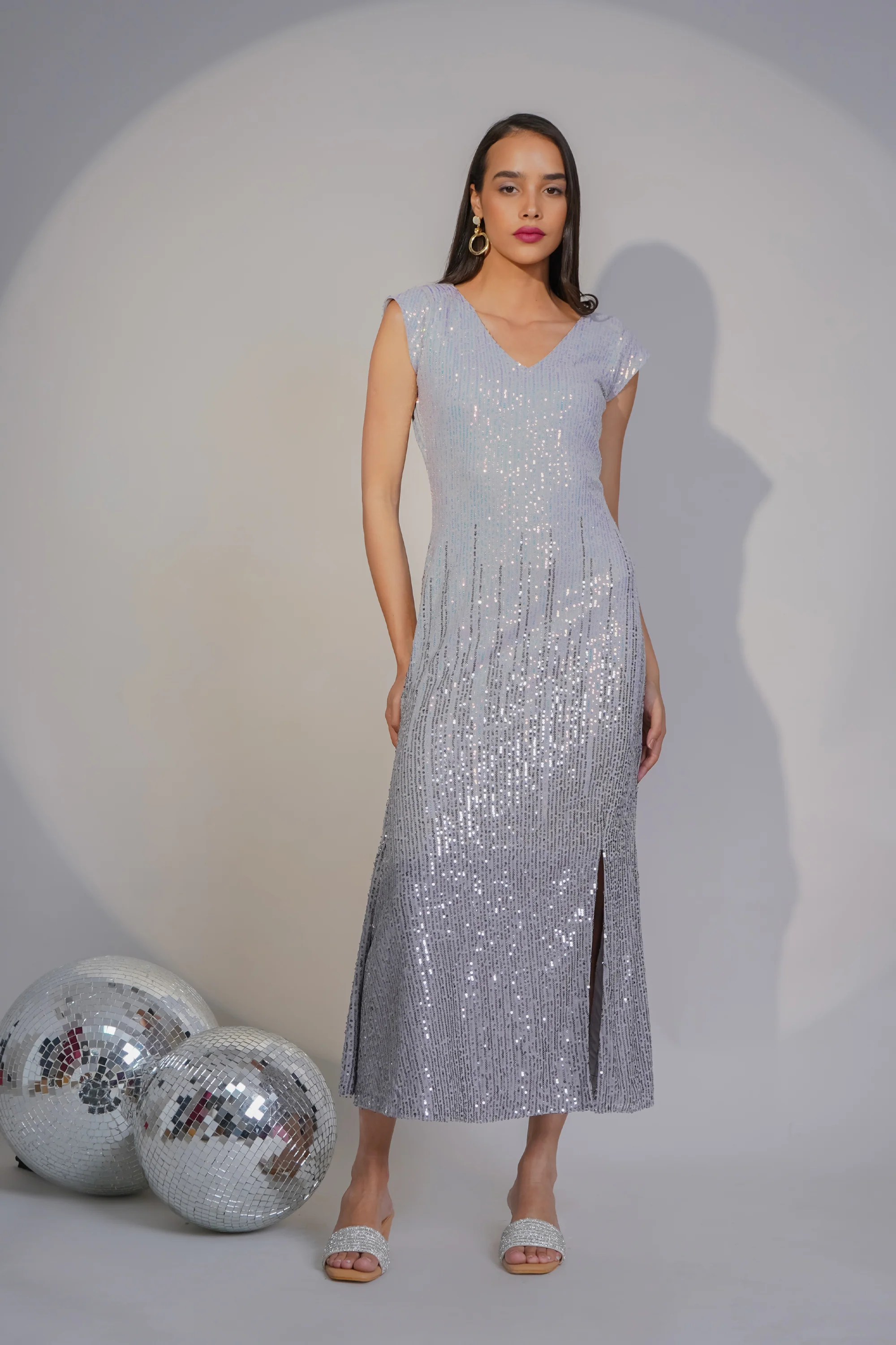 Sitara Sequin Dress – Lilac - Image 2