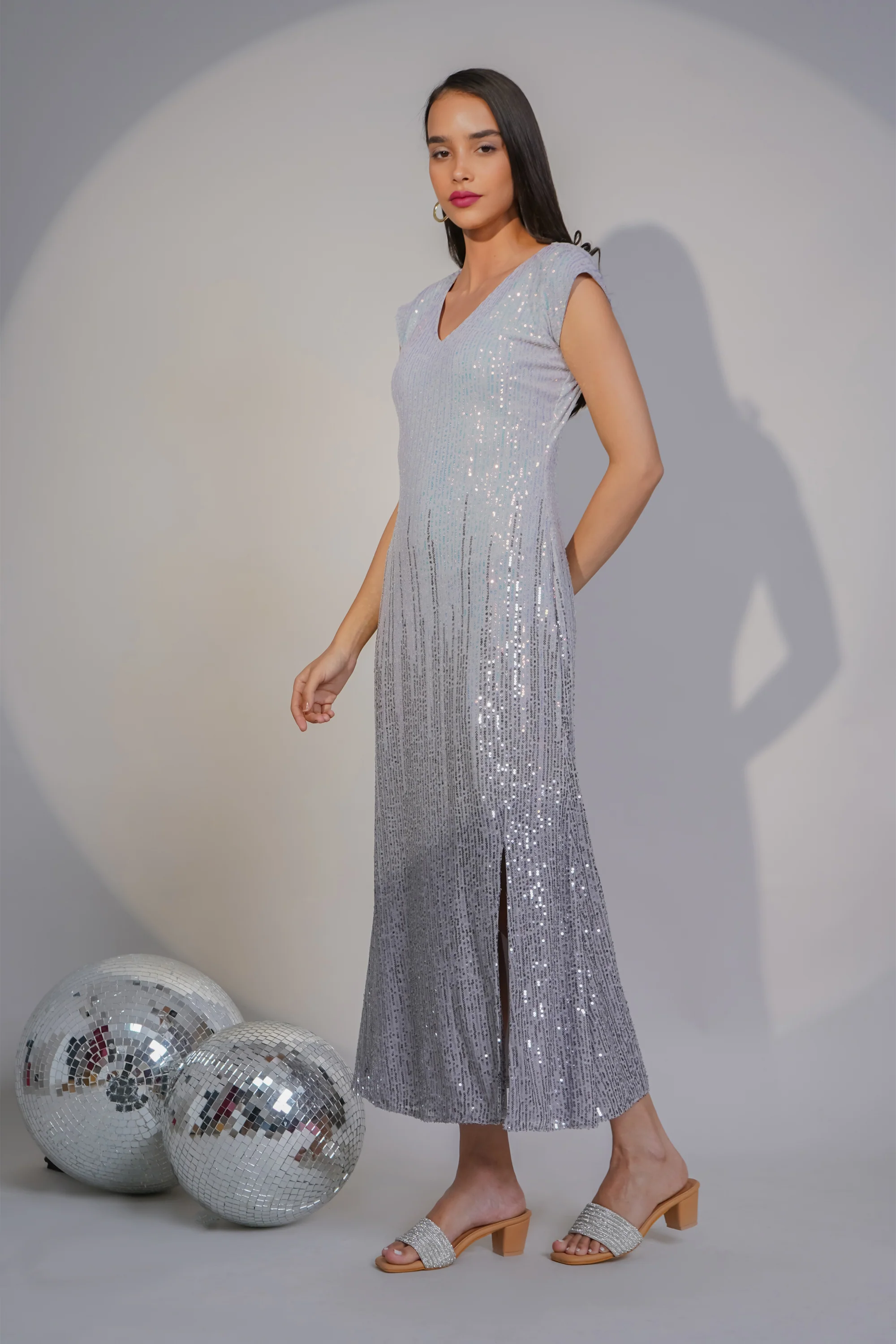 Sitara Sequin Dress – Lilac - Image 3