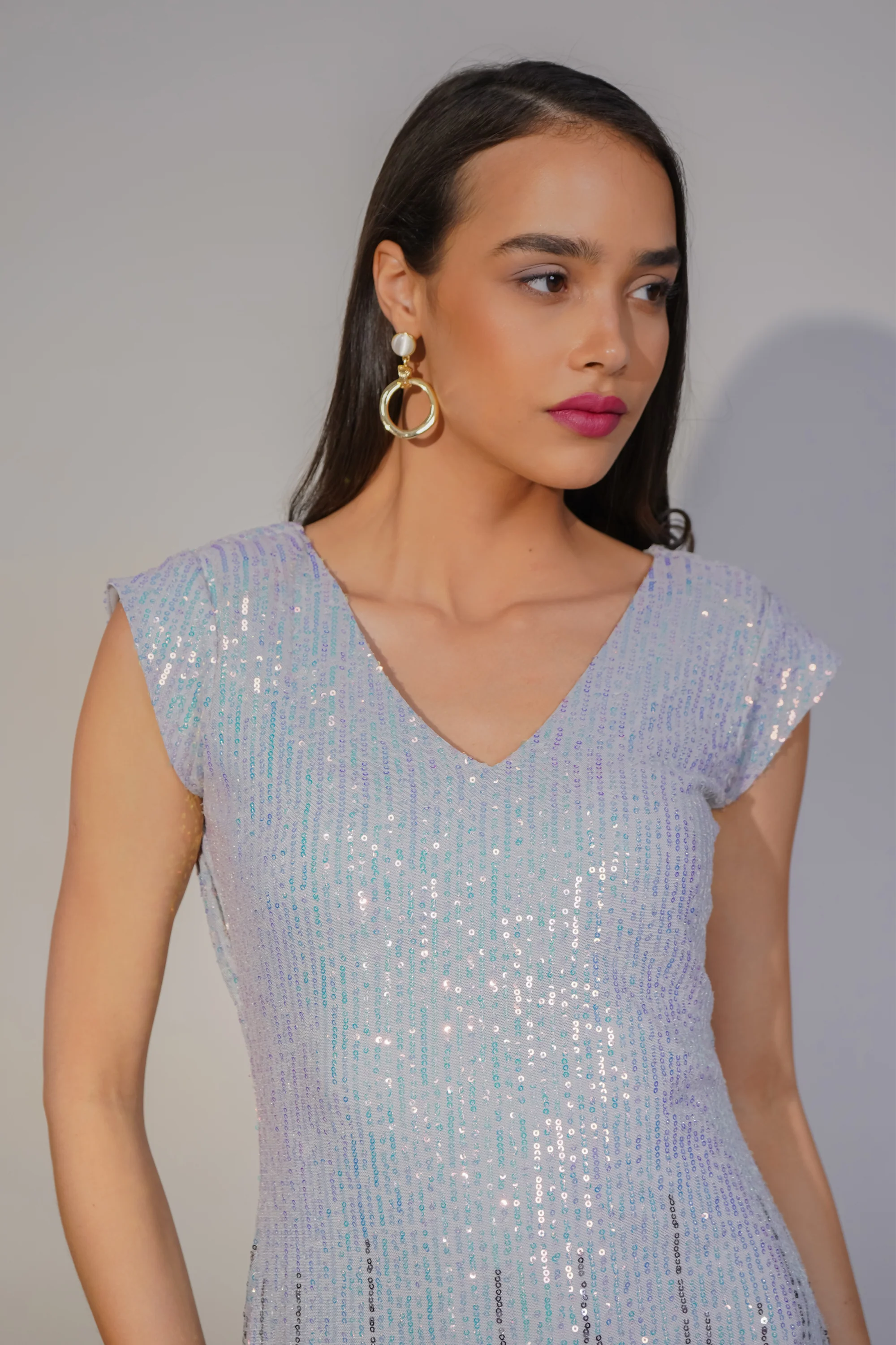 Sitara Sequin Dress – Lilac - Image 5
