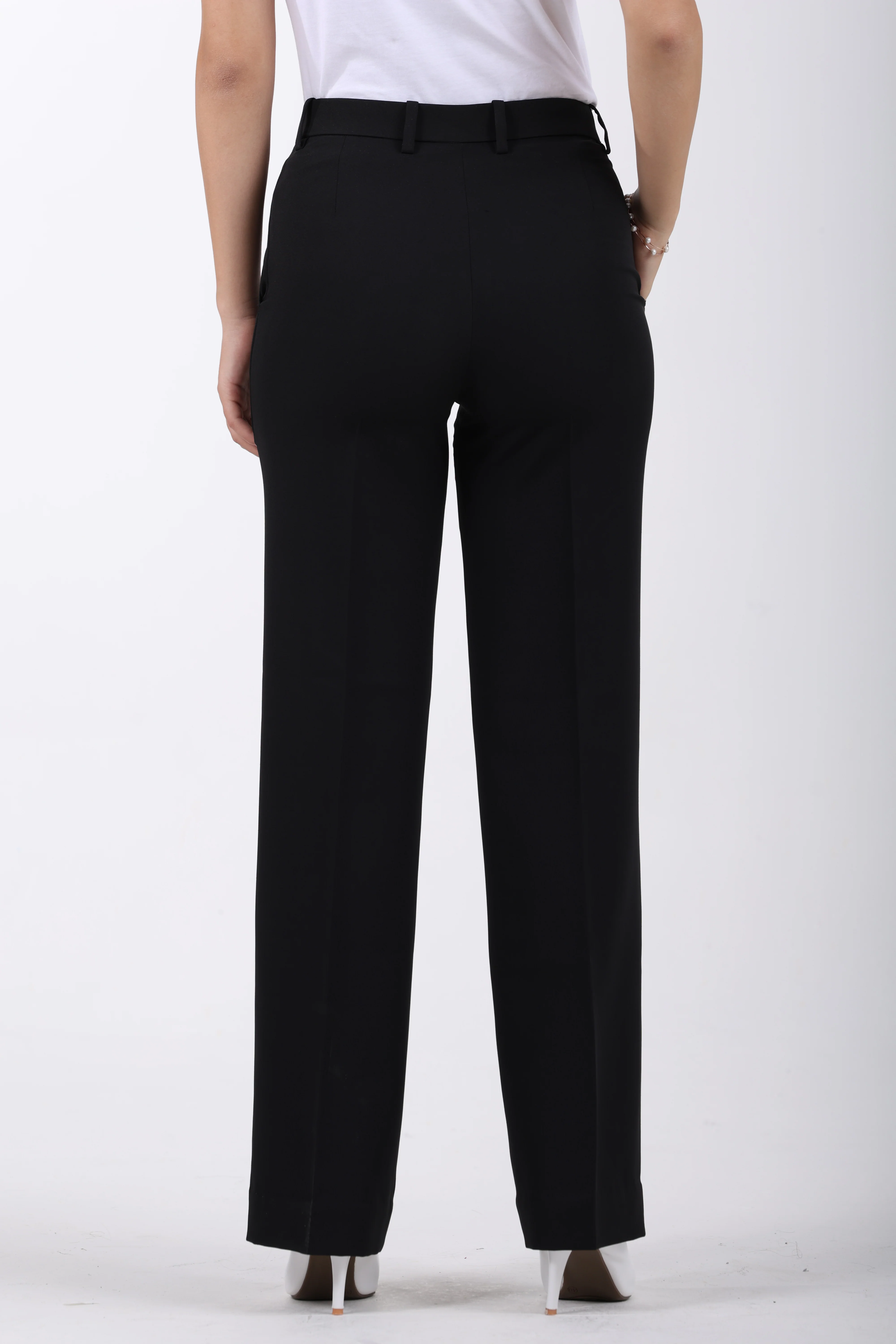Straight Fit Trousers – Black - Image 6