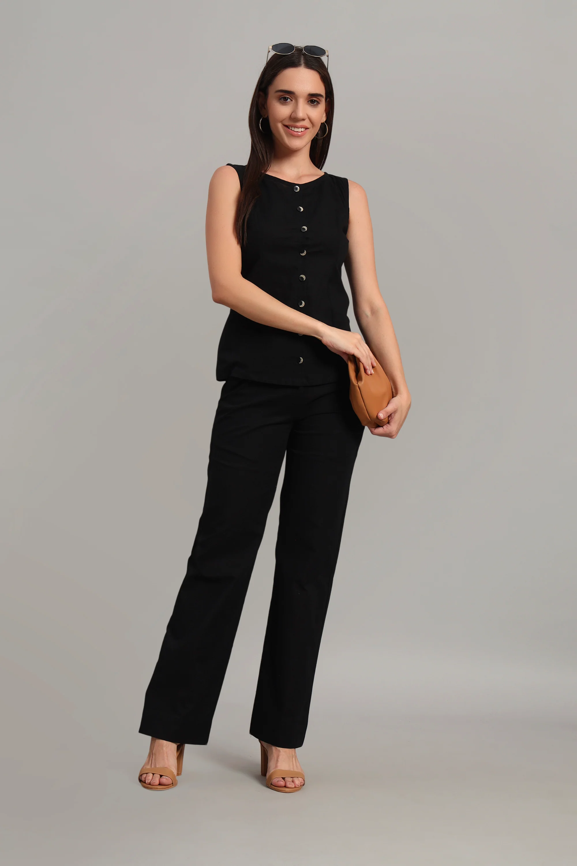 The Summer Ease Set – Black Cotton Linen - Image 4