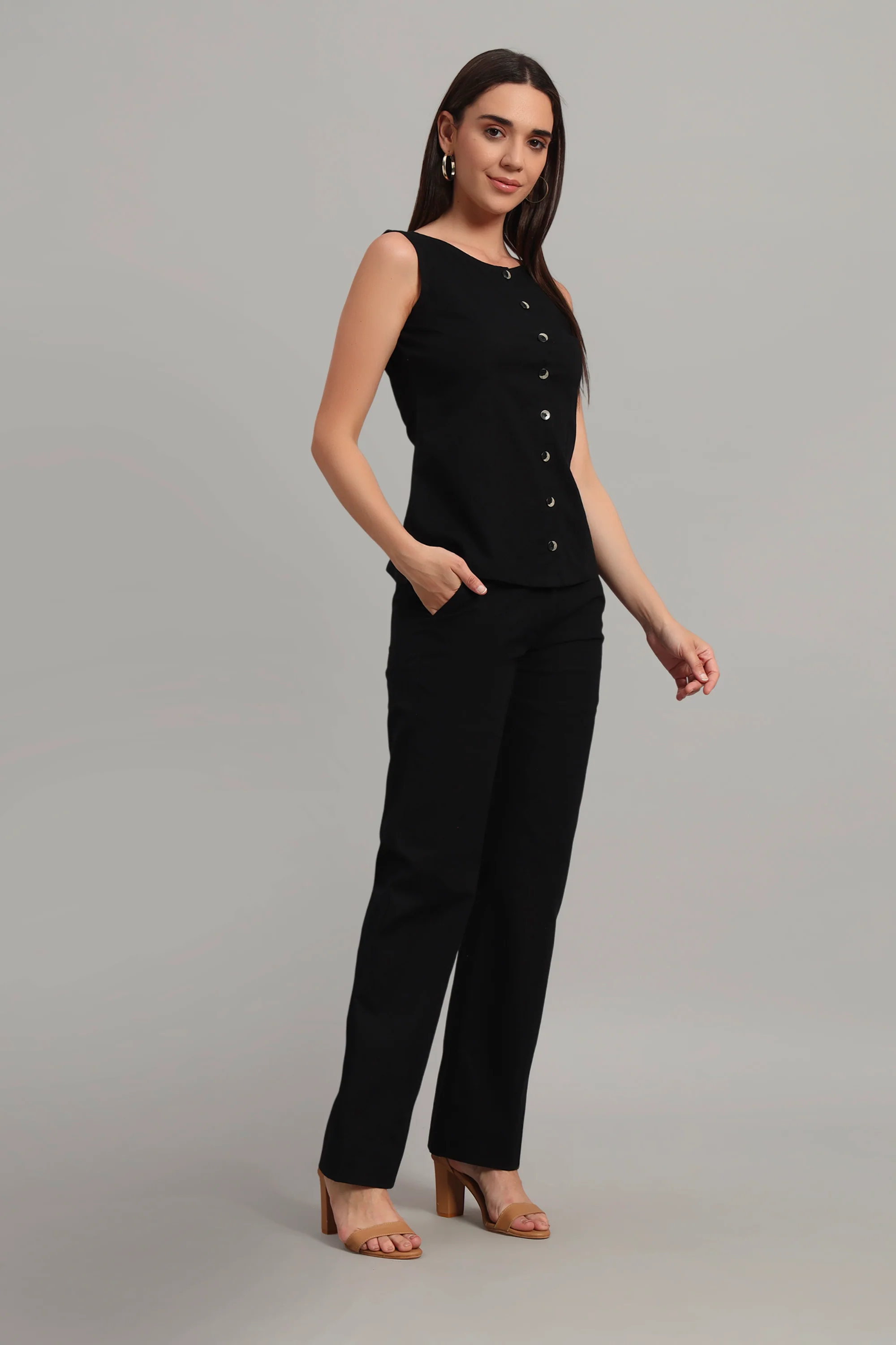 The Summer Ease Set – Black Cotton Linen - Image 5