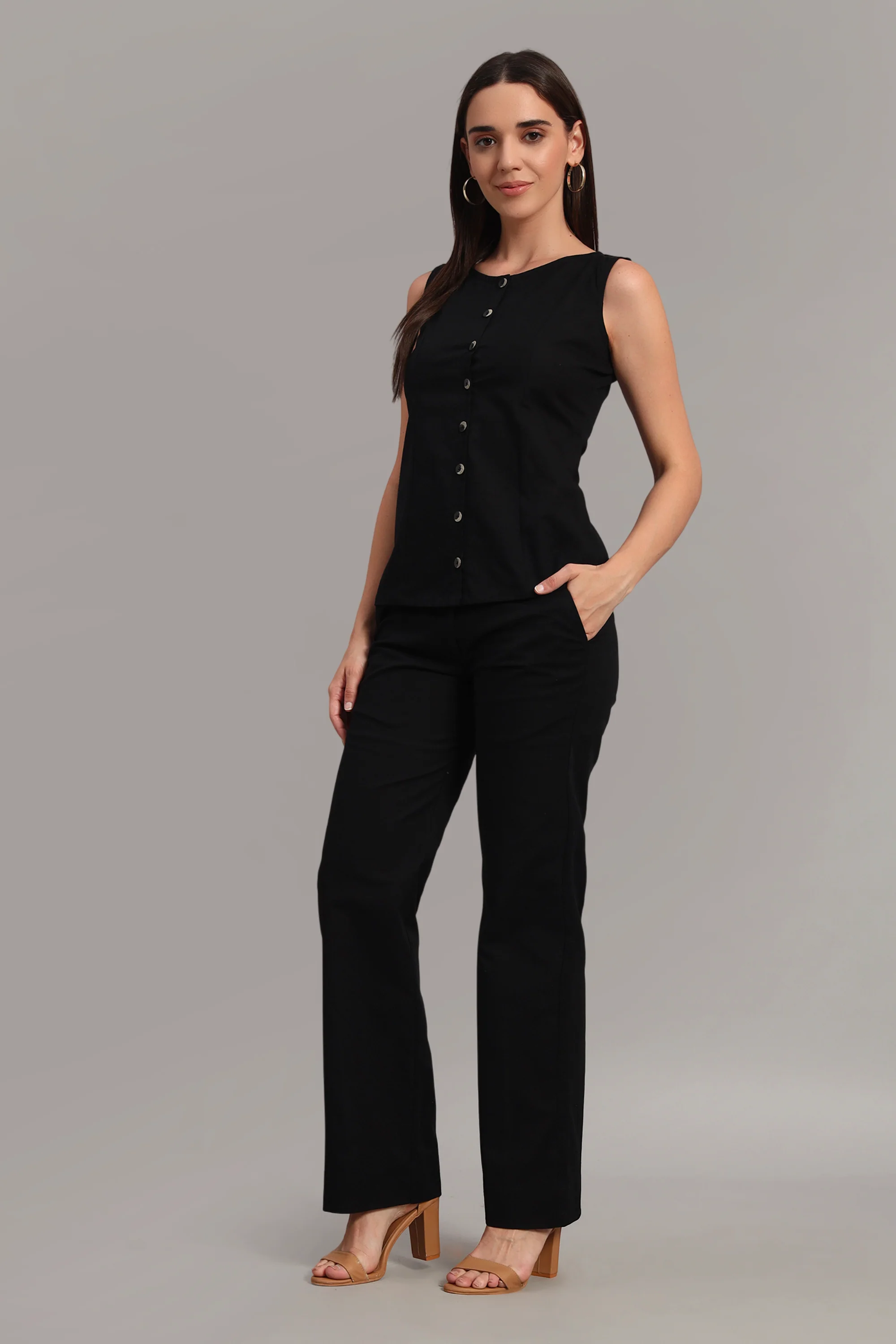 The Summer Ease Set – Black Cotton Linen - Image 6