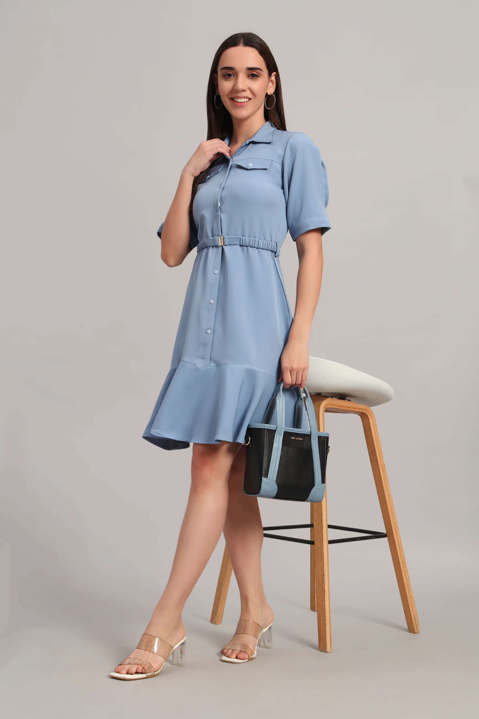 The Summer Shirt Dress – Powder Blue