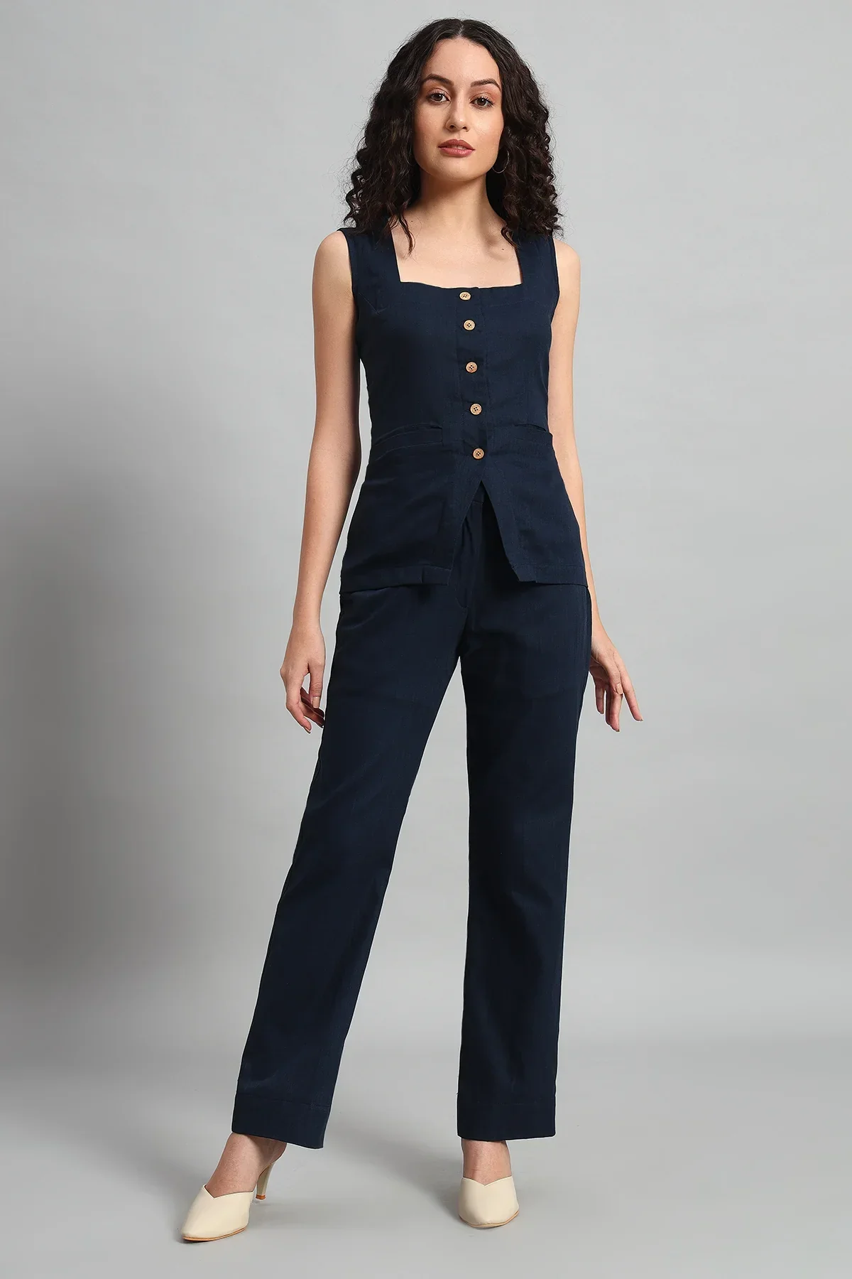 Urban Ease Co-ord Set – Navy Blue