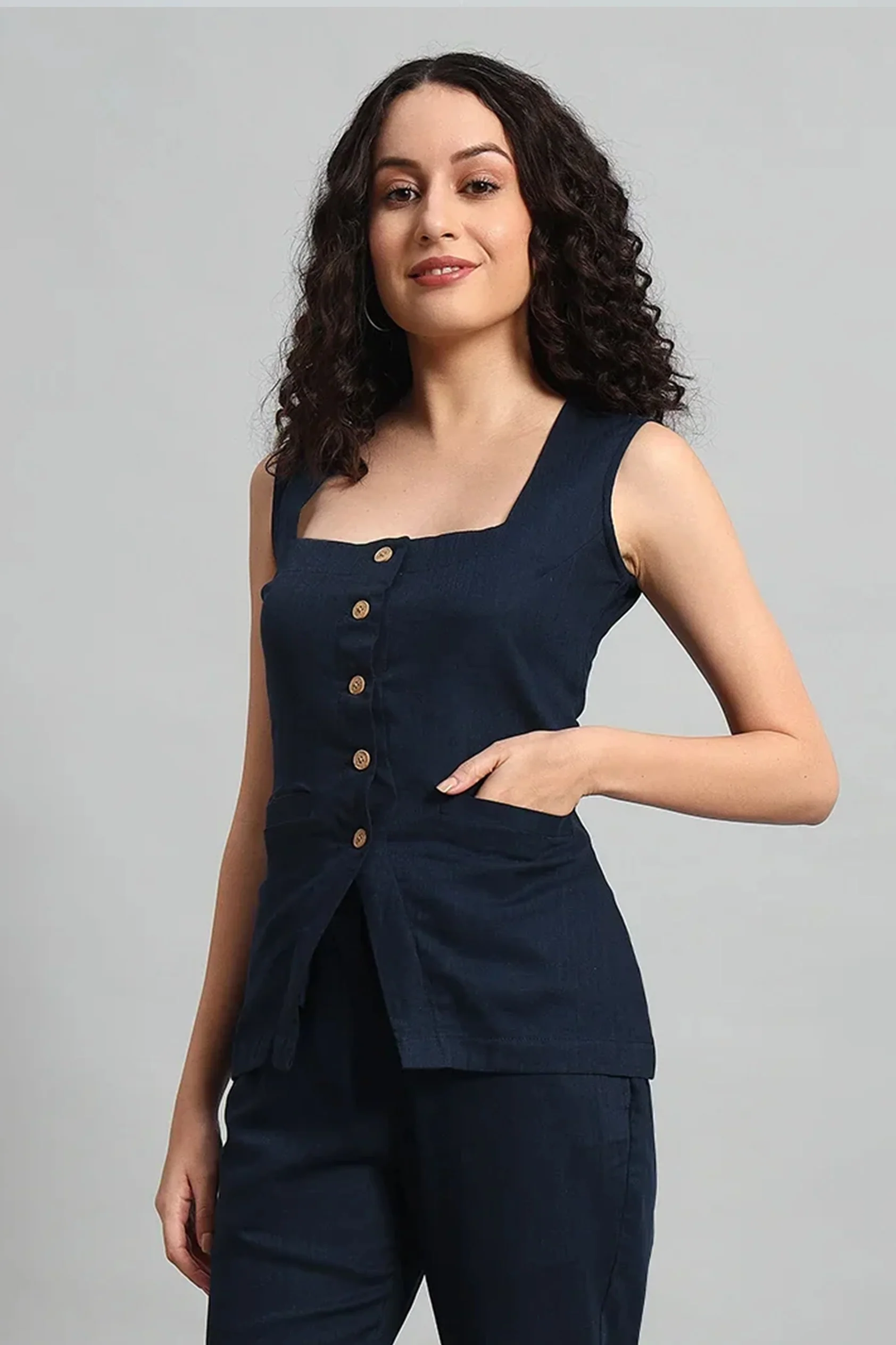 Urban Ease Co-ord Set – Navy Blue - Image 2