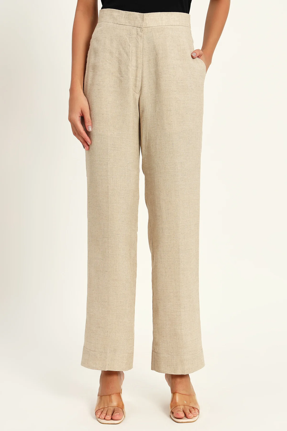 Versatile Linen Trio Jacket Co-ord Set – Beige - Image 8