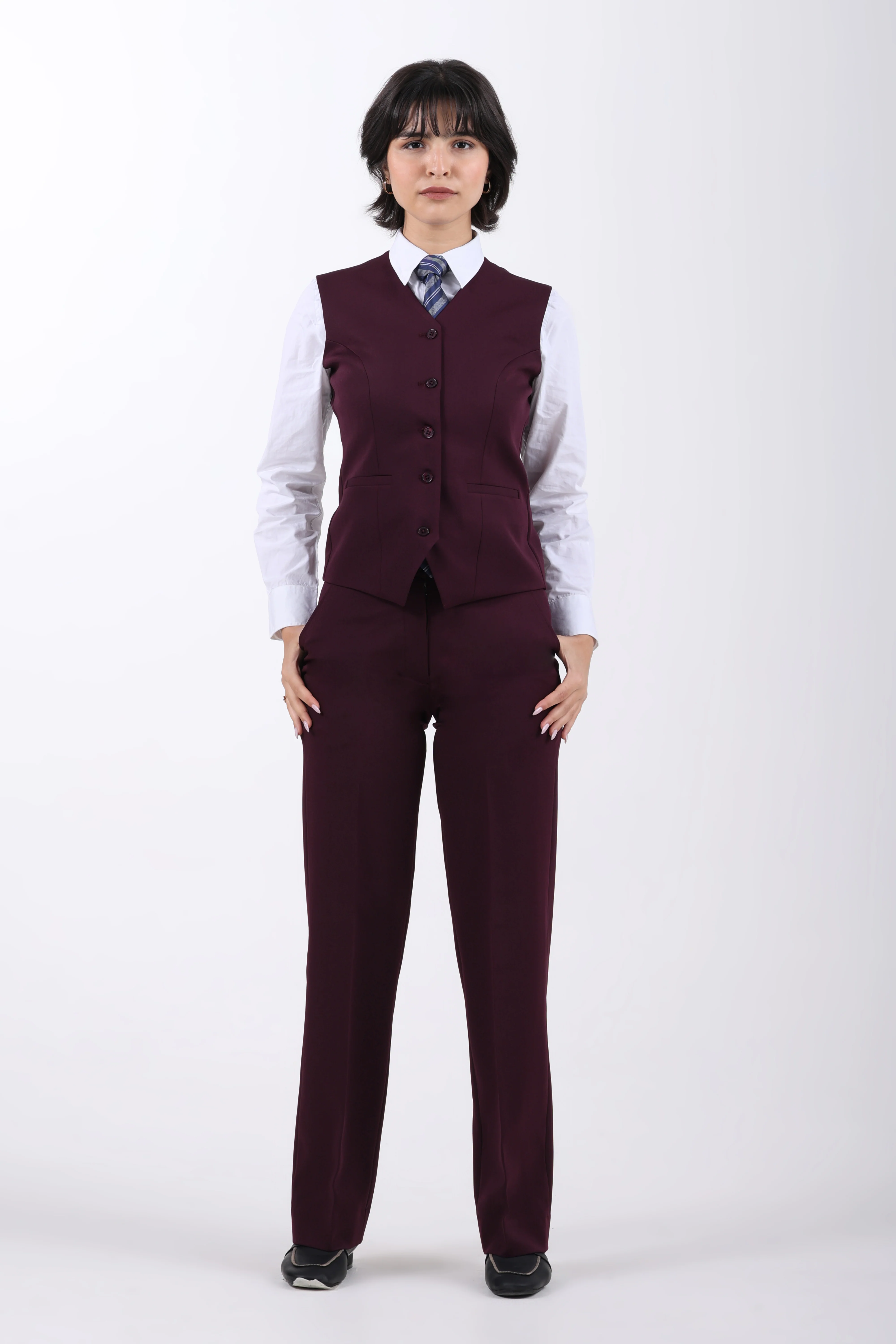 Wineberry Structure 3-Piece Suit Set – Plum - Image 10