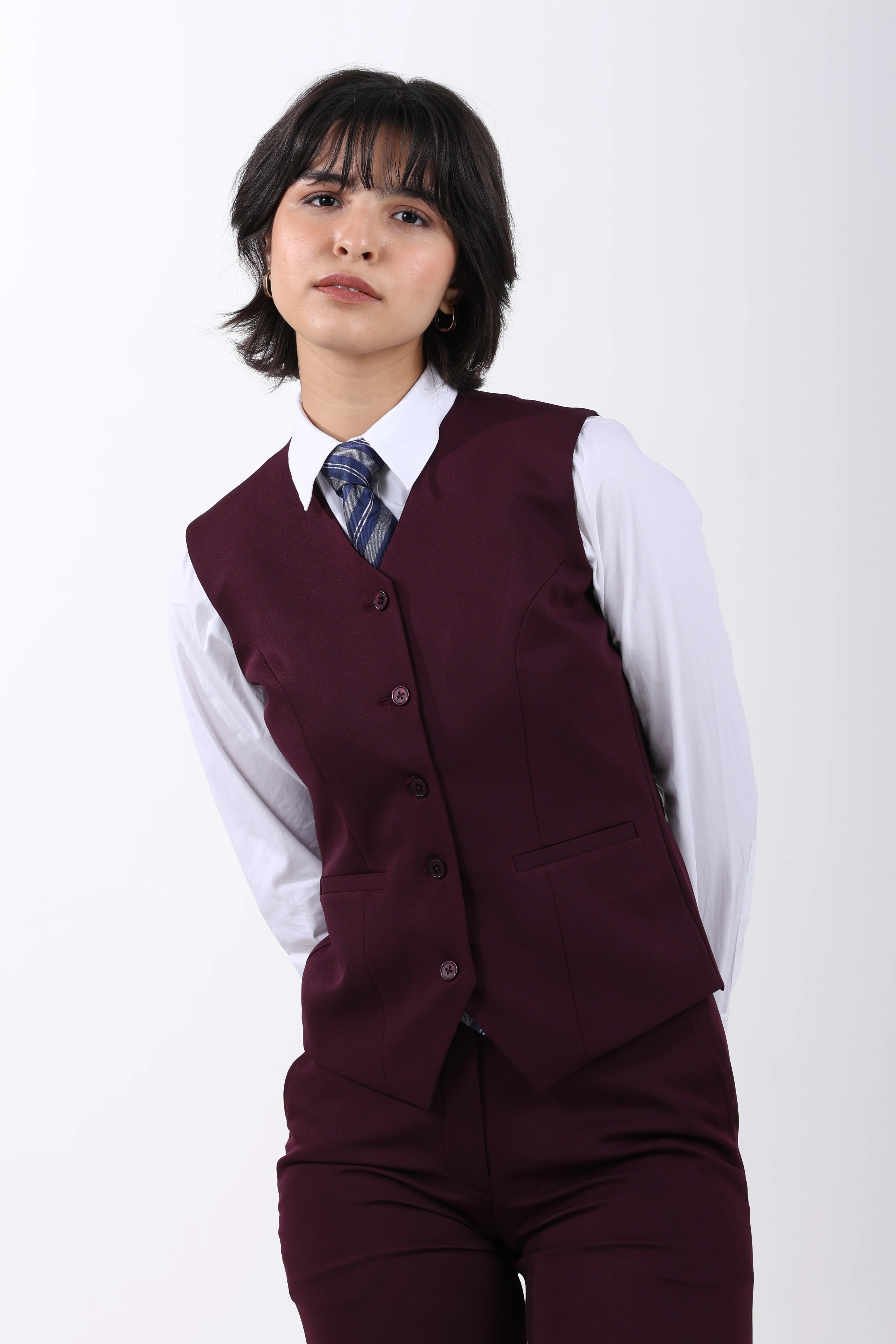 Wineberry Structure 3-Piece Suit Set – Plum - Image 12