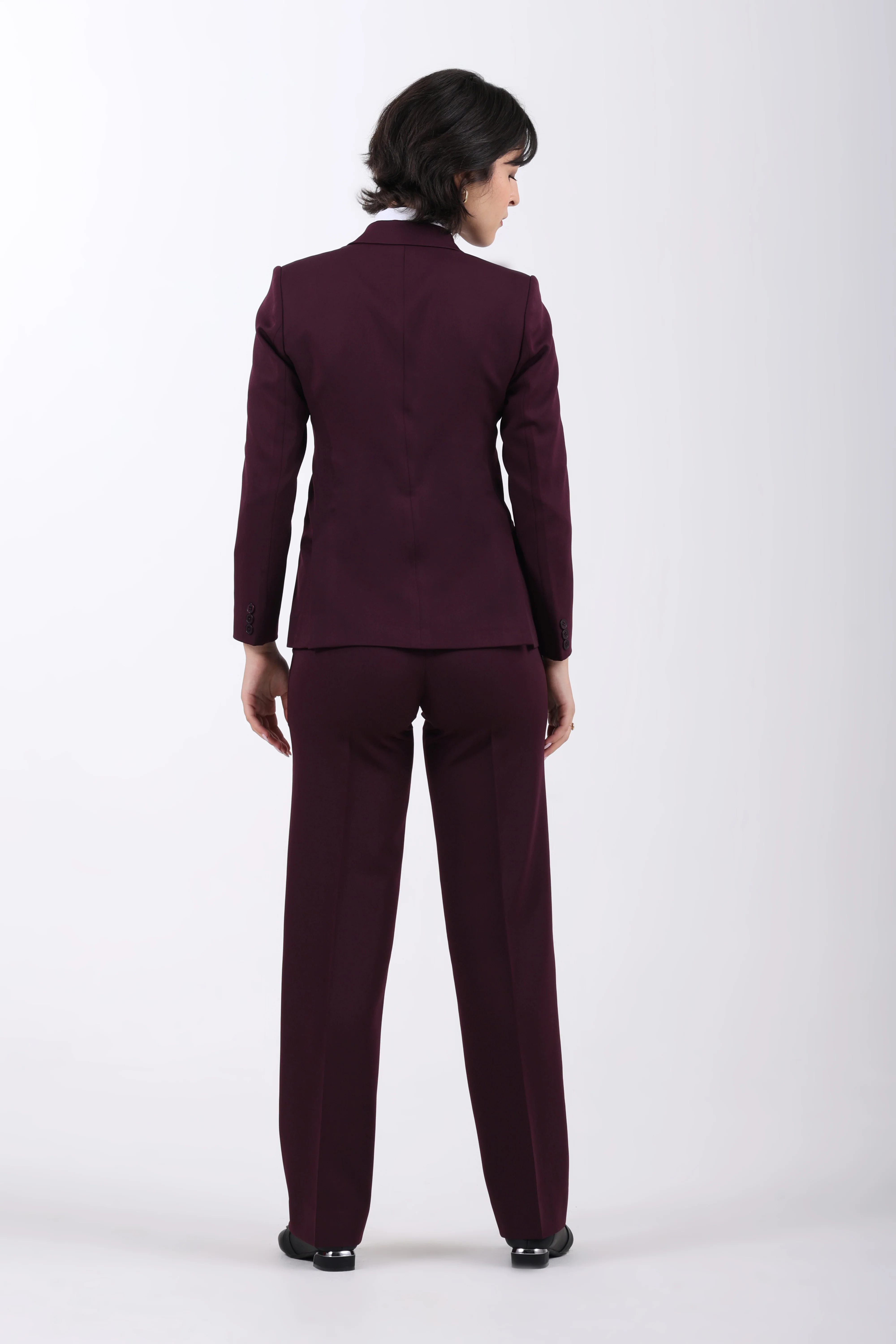 Wineberry Structure 3-Piece Suit Set – Plum - Image 5